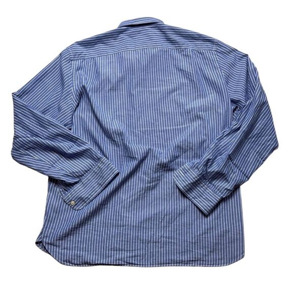 J Crew Men’s Blue Striped Cotton Poplin Button Down XL 17 - 17.5 - Picture 5 of 6